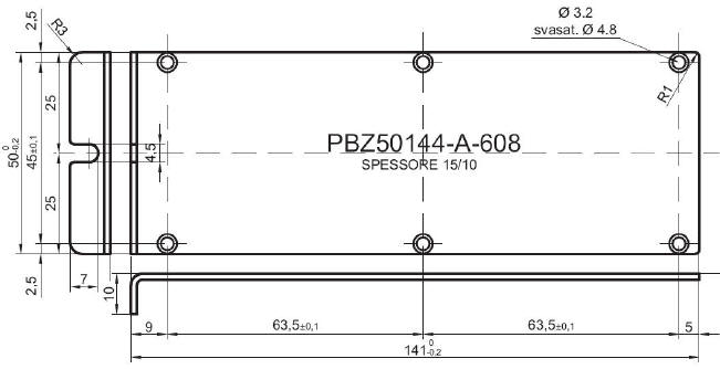 Panneau Z standard en aluminium pour art.50x144