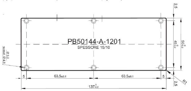 Panneau aluminium standard pour art.50144